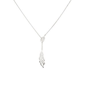 Collier mit Anhänger 925 Silber rhodiniert 42cm, Zweige