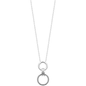 Collier avec pendentif Argent 925 Rhodie Maillons 45cm