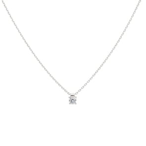 Collier mit Anhänger 925 Silber rhodiniert mit Zirkonia 4-Griff Ø 4.25mm