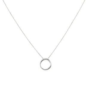 Necklace with Pendant 925 Silver rhodium-plated with Cubic Zirconia 43cm