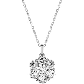 Collier mit Anhänger 925 Silber rhodiniert mit Zirkonia pavé 43cm