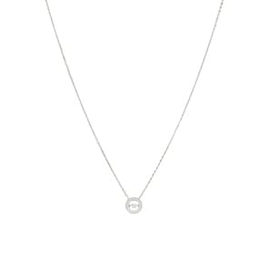 Necklace with Pendant 925 Silver rhodium-plated with round Cubic Zirconia 43cm