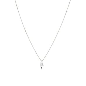 Collier mit Anhänger 925 Silber rhodiniert mit Zirkonia rund 43cm, Trilogie