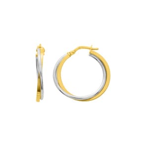 Creolen 375/9 K Gelbgold bicolor