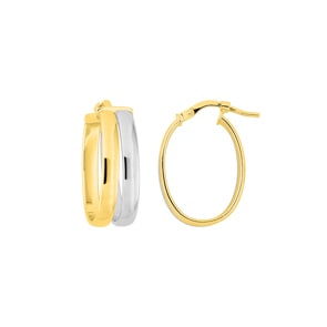 Creolen 375/9 K Gelbgold bicolor