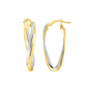 Creolen 375/9 K Gelbgold bicolor