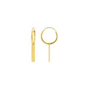 Creolen 375/9 K Gelbgold mit Charms