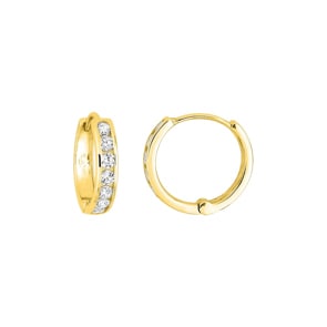 Creolen 375/9 K Gelbgold mit Zirkonia