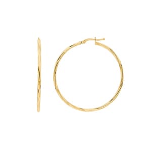 Creolen 375/9 K Gelbgold verdreht 2.0mm Ø 30mm