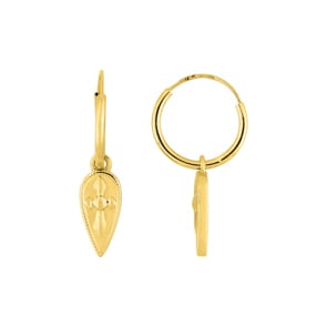 Creolen 750/18 K Gelbgold mit Charms