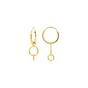 Creolen 750/18 K Gelbgold mit Charms