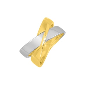 Damenring 750/18 K Bicolor