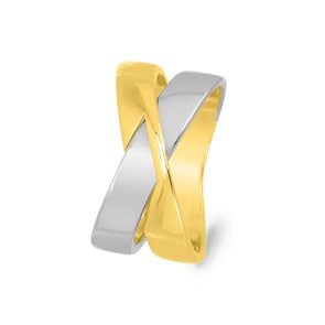 Bague or bicolore 750/18 ct