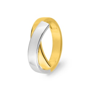 Ring 750/18 K Yellow Gold Two-tone