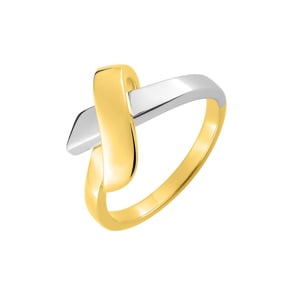 Damenring 750/18 K Gelbgold bicolor, Fantasie