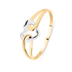 Bague or jaune 750/18 ct, Cœur