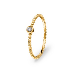 Bague or jaune 750/18 ct avec diamant 0.03  ct H/si by CHRISTIAN