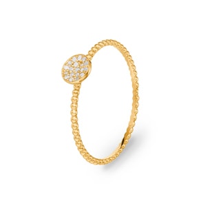Damenring 750/18 K Gelbgold mit Diamanten 0.06 ct H/si by CHRISTIAN