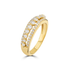 Bague or jaune 750/18 ct avec diamant 0.59 ct H/si by CHRISTIAN
