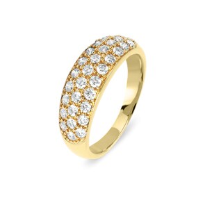 Damenring 750/18 K Gelbgold mit Diamanten 0.79 ct H/Si