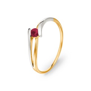 Damenring 750/18 K Gelbgold mit Rubin