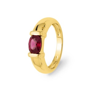 Damenring 750/18 K Gelbgold mit Rubin