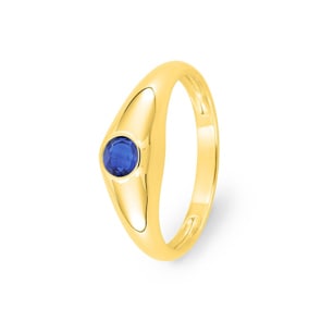 Damenring 750/18 K Gelbgold mit Saphir