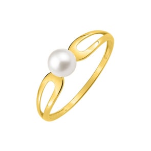 Damenring 750/18 K Gelbgold mit Süsswasserzuchtperle Ø 5mm