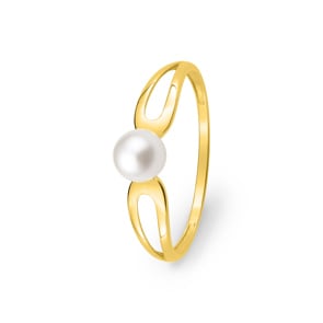 Damenring 750/18 K Gelbgold mit Süsswasserzuchtperle Ø 5mm