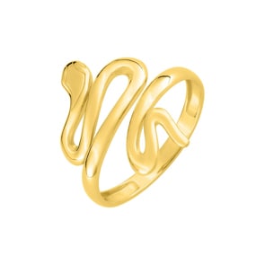 Damenring 750/18 K Gelbgold, Schlange