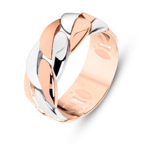 Bague or bicolore 750/18 ct