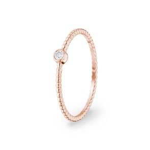 Damenring 750/18 K Roségold mit Diamant 0.03 ct H/si by CHRISTIAN