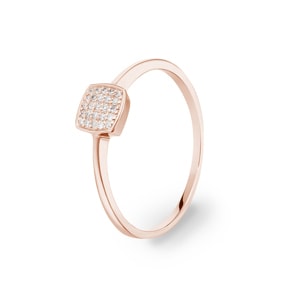 Damenring 750/18 K Roségold mit Diamanten 0.06 ct H/si by CHRISTIAN