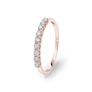 Damenring 750/18 K Roségold mit Diamanten 0.33 ct H/si
