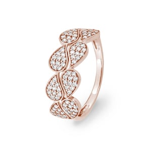 Damenring 750/18 K Roségold mit Zirkonia