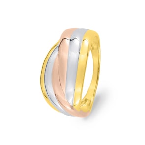 Damenring 750/18 K Tricolor