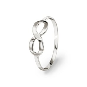 Damenring 750/18 K Weissgold, Infinity