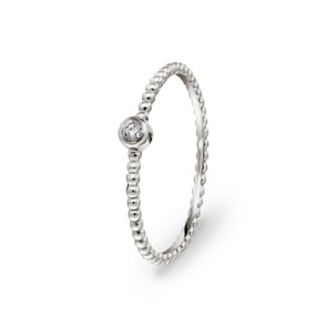 Damenring 750/18 K Weissgold mit Diamant 0.03 ct H/si by CHRISTIAN