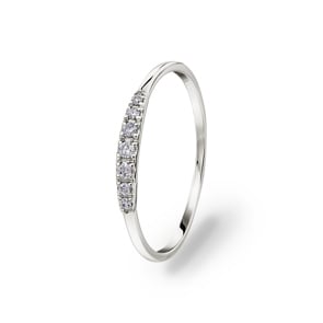 Damenring 750/18 K Weissgold mit Diamanten 0.08 ct H/si