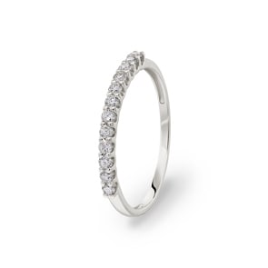 Damenring 750/18 K Weissgold mit Diamanten 0.25 ct H/si