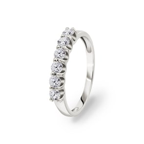 Damenring 750/18 K Weissgold mit Diamanten 0.50 ct H/si