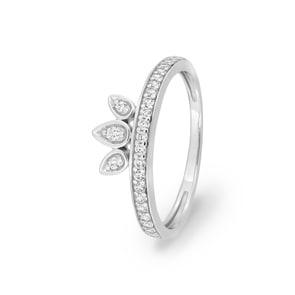 Damenring 750/18 K Weissgold mit Zirkonia