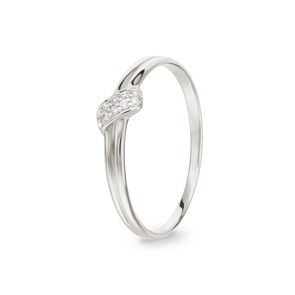 Damenring 750/18 K Weissgold mit Zirkonia, Fantasie