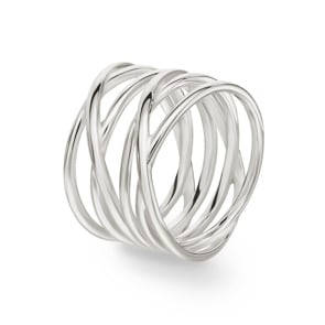 Damenring 925 Silber rhodiniert