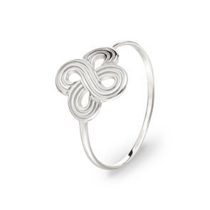 Damenring 925 Silber rhodiniert, Double Infinity