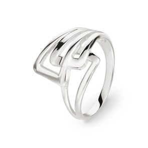 Damenring 925 Silber rhodiniert, Fantasie