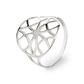 Damenring 925 Silber rhodiniert, Fantasie