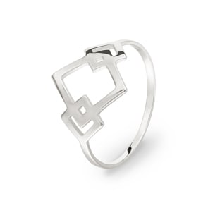 Damenring 925 Silber rhodiniert, Fantasie