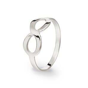 Damenring 925 Silber rhodiniert, Infinity