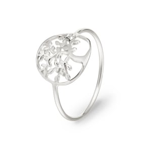 Damenring 925 Silber rhodiniert, Lebensbaum